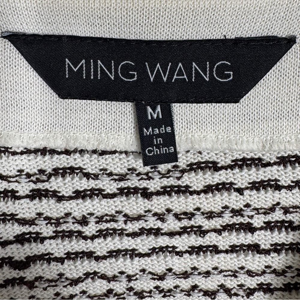 Ming Wang Textured Patterned Blazer Jacket, Size M - image 4